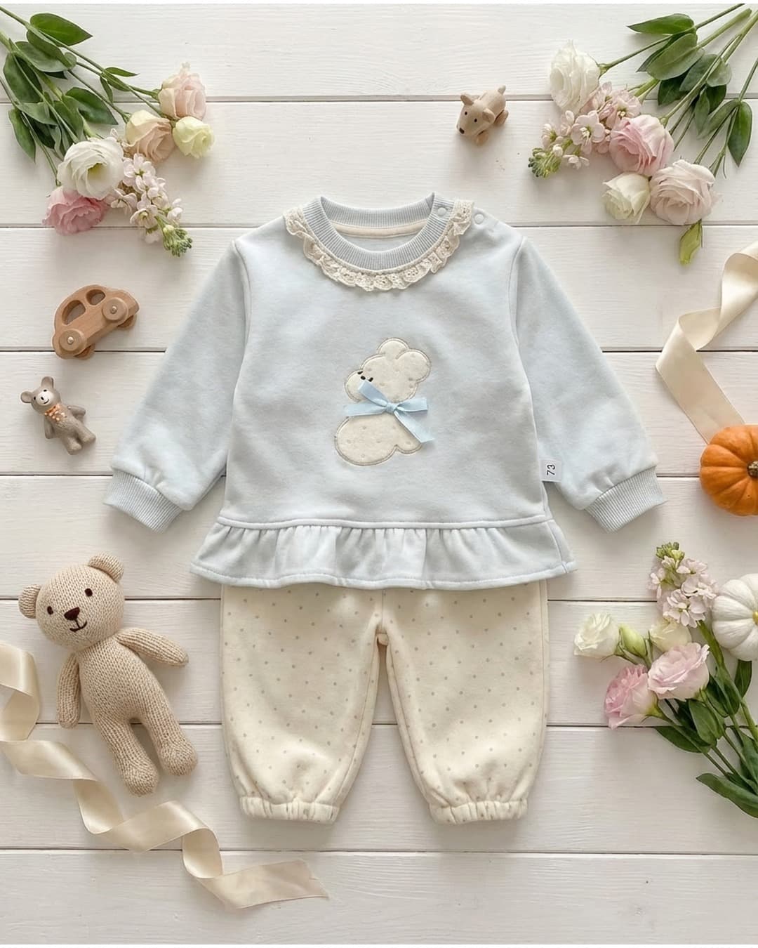 ☁️ ふわふわ可愛い！くもさんプリントパジャマ 🎀

春の新作から、爽やかなパステルブルーが目を惹